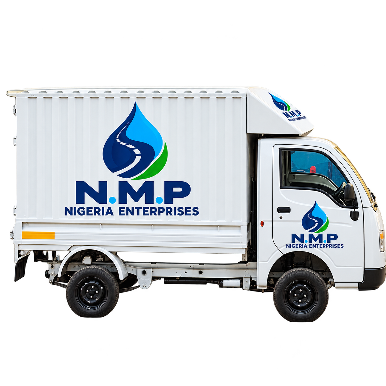 N.M.P Nigeria Enterprises branded box truck